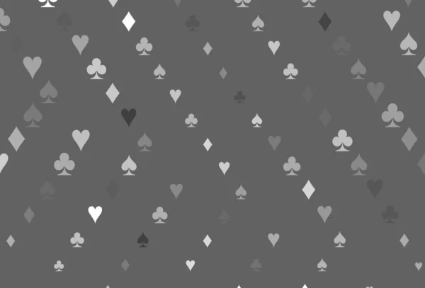 라이트 그레이 패턴은 카드의 상징을 가지고 있습니다 놀이의 상징으로 추상적 — 스톡 벡터