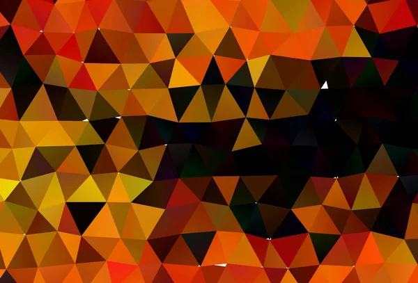 Light Orange Vektor Abstrakte Polygonale Anordnung Glitzernde Abstrakte Illustration Mit — Stockvektor