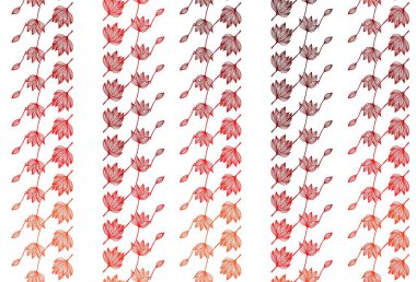 Açık Kırmızı Vektör çizim arkaplanı. Soyut renkli yapraklarla dekoratif illüstrasyon. İşiniz için yepyeni bir tasarım..