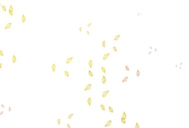 Soyut renkli yapraklarla dekoratif illüstrasyon. Web sitesi için desenli desen.