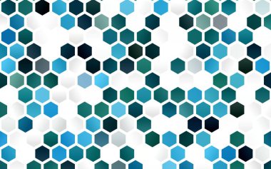 Altıgen tarzda soyut vektör şablonu. Renkli altıgenli basit bir arkaplan. Web sitesi afişi ve afişi için yeni tasarım.