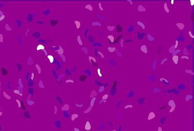 Kaotik şekilli açık mor vektör deseni. Renkli rastgele şekillerle modern soyut illüstrasyon. Web siteniz için basit tasarım.