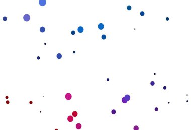 Açık mavi, küreli kırmızı vektör deseni. Bulanık dekoratif tasarım baloncuklu soyut tarzda. Suyun deseni, yağmur damlaları.