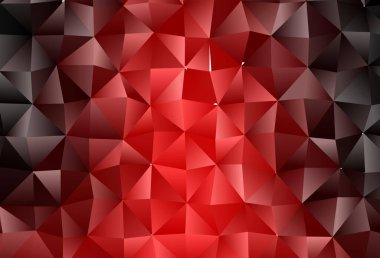 Açık kırmızı vektör düşük polimerli kaplama. Soyut ve gradyan renkte renkli çizimler. Arkaplan için desenli kalıp.