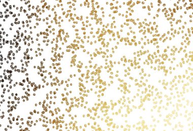 Açık sarı, baloncuklu turuncu vektör arka planı. Soyut arka planda bulanık kabarcıklar ve renkli gradyan. İş reklamları için tasarım.