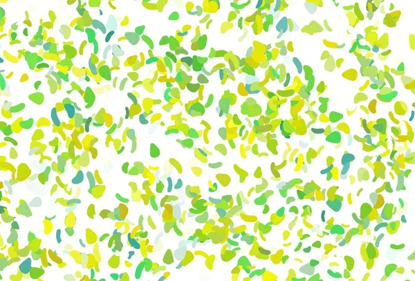 ランダムな形をした薄緑 黄色のベクトルテクスチャ カラフルなランダムなフォームを持つ現代抽象的なイラスト 携帯電話の背景 — ストックベクタ