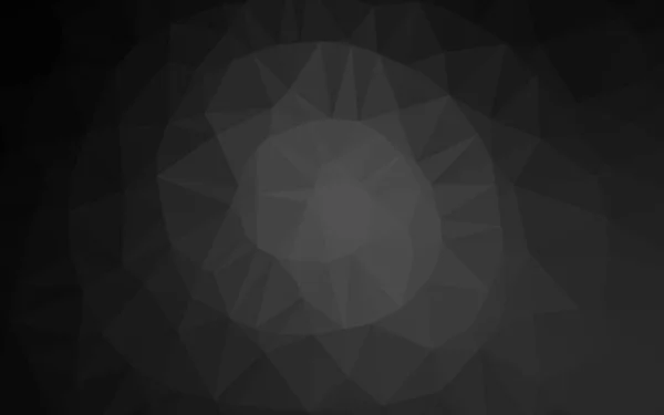 ダークシルバーグレーベクトル多角形抽象的背景 — ストックベクタ
