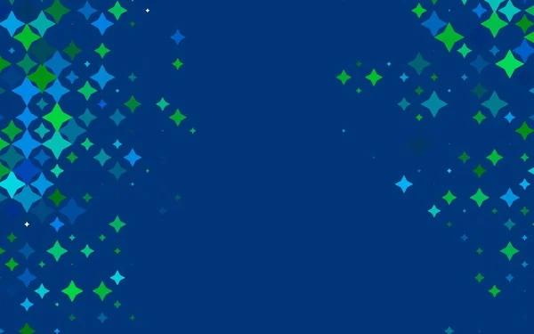 Bleu Clair Agencement Vectoriel Vert Avec Étoiles Brillantes — Image vectorielle