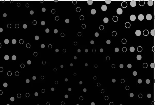 Dark Silver Gray Vector Template Circles Modern Abstract Illustration Colorful — Stock Vector
