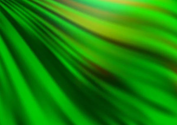 Hellgrüner Vektorhintergrund Mit Gebogenen Linien — Stockvektor
