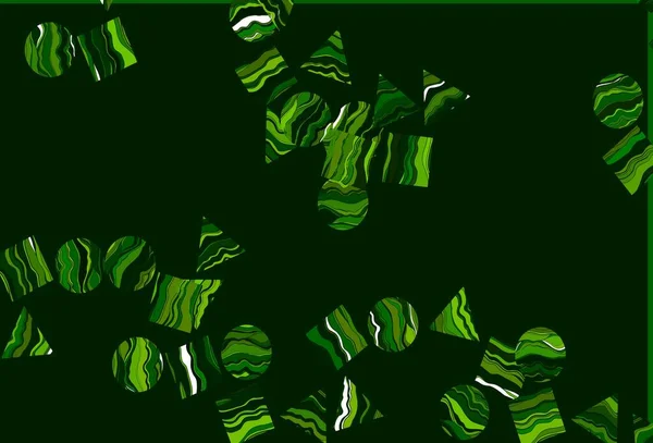 Patrón Vectorial Verde Claro Estilo Poligonal Con Círculos Ilustración Abstracta — Archivo Imágenes Vectoriales