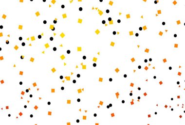 Açık Turuncu vektör arkaplanı çizgiler, daireler, eşkenar dörtgenler. Daireler, çizgiler, rengarenk eşkenar dörtgenler. İniş sayfası için modern şablon.