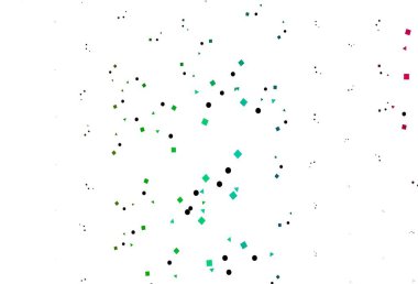 Işık çokrenkli, gökkuşağı vektör düzeni daireler, çizgiler, dikdörtgenler. Daireler, çizgiler, rengarenk eşkenar dörtgenler. İniş sayfası için modern şablon.