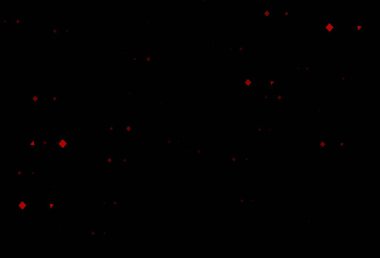 Daireler ve küplerle polimer biçiminde koyu kırmızı vektör dokusu. Renkli daireler, üçgenler, dikdörtgenler. Reklamlar için desen.