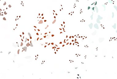 Memphis şekilli hafif turuncu vektör şablonu. Renkli rastgele şekillerle modern soyut illüstrasyon. İşiniz için en iyi akıllı tasarım.