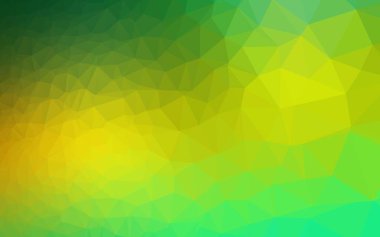 Açık Yeşil, Sarı vektör soyut çokgen dokusu.