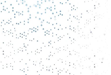 Poker sembollü hafif BLUE vektör şablonu. Oyun kartlarının izole sembollerine sahip soyut çizimler. Vegas 'ta parti ilanları, etkinlikler.