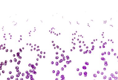 Çember şekilli açık mor vektör düzeni. Soyut arka planda bulanık kabarcıklar ve renkli gradyan. Marka kitabınız için şablon.