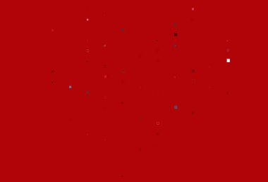 Açık mavi, kırmızı vektör örtüsü çokgen tarzda. Renkli dikdörtgenlerle modern soyut çizimler. Reklamınız, posteriniz, afişiniz için en iyi tasarım.