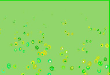 Açık yeşil, benekli sarı vektör kapağı. Doğa tarzında bulanık halkaları olan güzel renkli çizimler. Marka kitabın için tamamen yeni bir şablon.