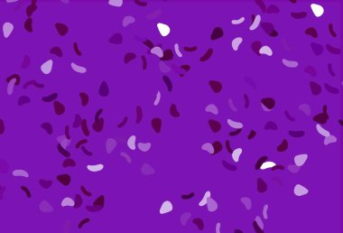 Memphis şekilli hafif Mor vektör şablonu. Modern tarzda değişen renkli kaotik formlar. Kartvizitiniz için modern tasarım.