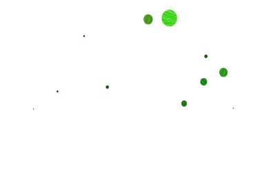 Noktalı açık yeşil vektör arkaplanı. Doğa tarzında renkli baloncuklu soyut illüstrasyon. Güzel web siteleri için desen.