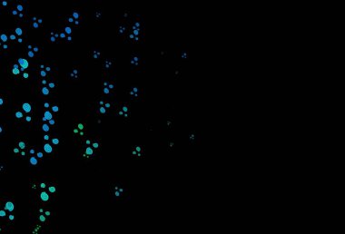Koyu mavi, eğri kurdeleli yeşil vektör şablonu. Mermer biçiminde ve gradyanlı geometrik illüstrasyon. Marka kitabı için zarif desen.