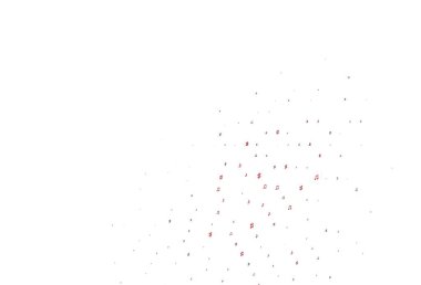 Müzik notalarıyla birlikte açık kırmızı vektör arkaplanı. Soyut tarzda dekoratif tasarım ve müzik şekilleri. Festival broşürleri için desen.