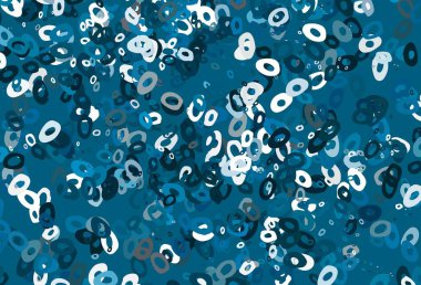 Noktalı hafif Mavili vektör arkaplanı. Renkli su damlaları olan modern soyut çizimler. Reklamlar, broşürler için desen.