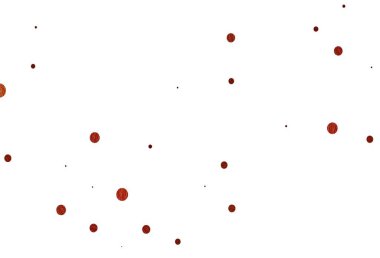 Açık turuncu arkaplan ve noktalar. Soyut arka planda bulanık kabarcıklar ve renkli gradyan. Suyun deseni, yağmur damlaları.