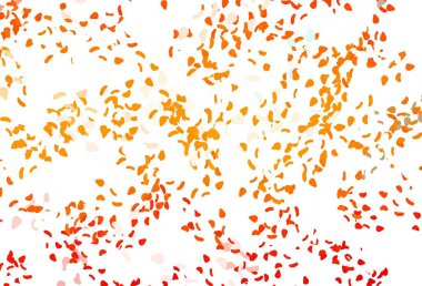 Rastgele şekilli açık turuncu vektör dokusu. Modern tarzda değişen renkli kaotik formlar. Kartvizitiniz için modern tasarım.