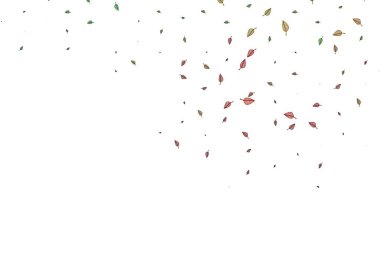 Açık yeşil, kırmızı vektör el boyalı doku. Yapraklarla karalama tarzında renkli çizimler. İşiniz için yepyeni bir tasarım..