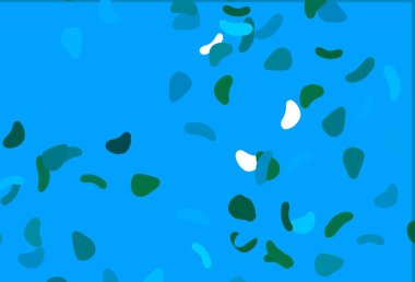 Açık mavi, rastgele şekilli yeşil vektör dokusu. Soyut gradyan şekilli basit renkli çizimler. İşiniz için en iyi akıllı tasarım.