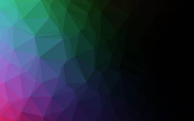 Koyu Çokrenkli, Gökkuşağı vektör çokgen soyut yerleşimi.