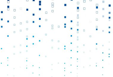 Çokgen biçiminde hafif BLUE vektör kapağı. Renkli dikdörtgenlerle modern soyut çizimler. Web siteleri, iniş sayfaları için desen.