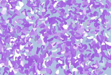 Soyut biçimlere sahip açık mor vektör arkaplanı. Renkli rastgele şekillerle modern soyut illüstrasyon. Kartvizitiniz için modern tasarım.