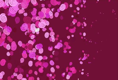 Bükülmüş çizgileri olan açık pembe vektör arkaplanı. Eğilimli zarif, parlak bir çizim. Marka kitabı için zarif desen.