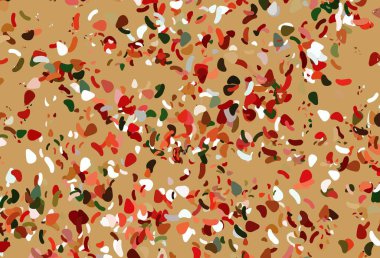 Açık yeşil, Memphis şekilli kırmızı vektör şablonu. Soyut gradyan şekilli basit renkli çizimler. Kartvizitiniz için modern tasarım.