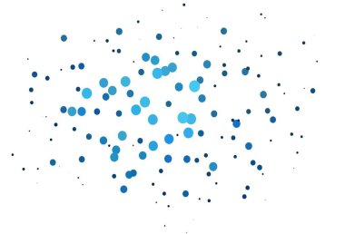 Çember şekilli açık mavi vektör düzeni. Doğa tarzında bulanık halkaları olan güzel renkli çizimler. Reklamlar, broşürler için desen.