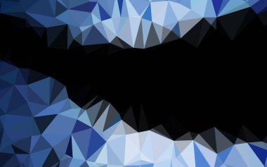 Koyu mavi vektör çokgen şablon.