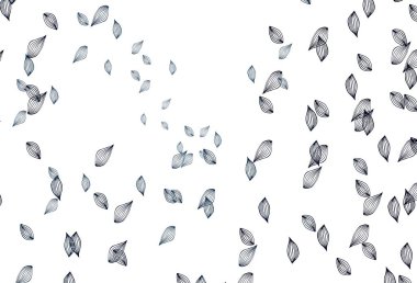 Hafif BLUE vektör çizimi arkaplanı. Karalama tarzında yaprakları olan belirsiz bir çizim. Paketleme için el boyası tasarımı, duvar kağıdı.