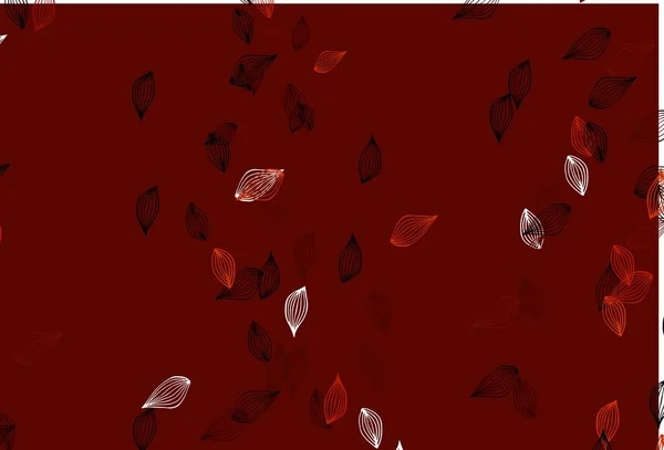 Светло Красная Векторная Текстура Нечеткие Каракули Разноцветными Градиентными Листьями Шаблон — стоковый вектор