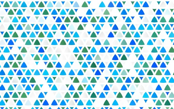 Azul Claro Modelo Sem Emenda Vetorial Verde Com Cristais Triângulos — Vetor de Stock