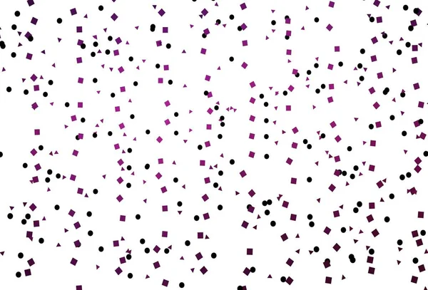 Daireler, çizgiler, dikdörtgenler olan açık pembe vektör düzeni. Çemberler, üçgenler ve küplerle soyut gradyan çizimi. Reklamınız, posteriniz, afişiniz için en iyi tasarım.