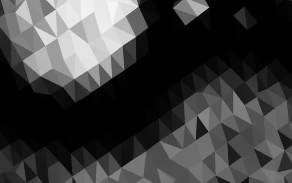 Dark Silver Gray Vector Shining Triangular Background — Stock Vector