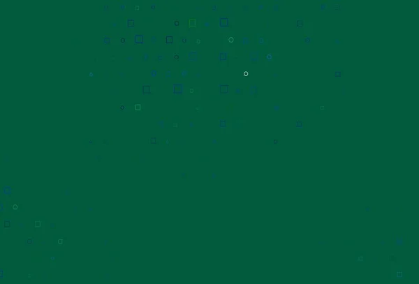 浅蓝色 带斑点的绿色向量模板 用立方体 圆圈闪烁着抽象图解 水的形态 — 图库矢量图片