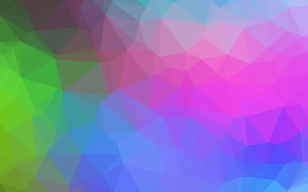 Light Multicolor Rainbow Vector Triangle Mosaic Cover — Stock Vector