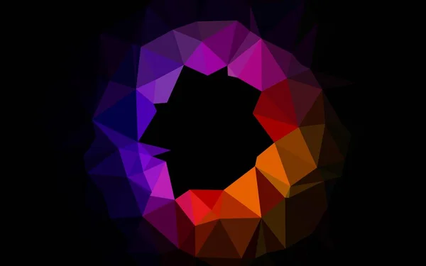 Fond Polygonal Vecteur Noir Foncé — Image vectorielle