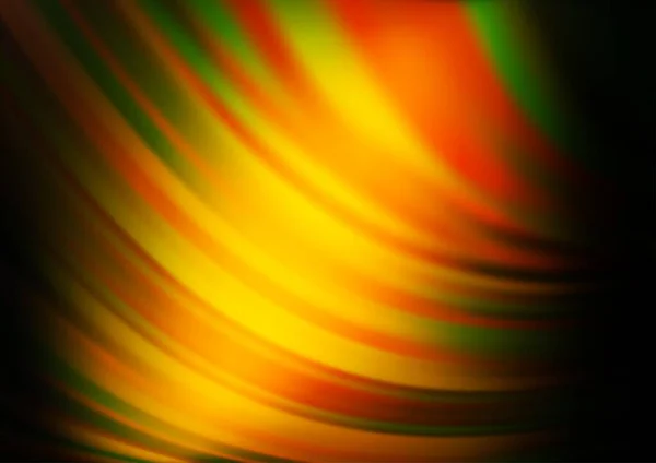 Vert Foncé Motif Vectoriel Jaune Avec Des Formes Lave — Image vectorielle