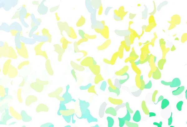 Hellgrüne Gelbe Vektortextur Mit Zufälligen Formen Illustration Mit Farbenfrohen Verlaufsformen — Stockvektor